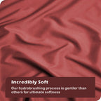 Hotel Soft Microfiber Duvet Cover Set-2000TC Quilt Cover Set & Pillowcases -1 Donna Cover Zipper Closure & 1 x Pillowcases-Breathable Bedding - Wrinkle, Fade, Stain Resistant(Red,Super King)