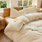 Hotel Soft Microfiber Duvet Cover Set-2000TC Quilt Cover Set & Pillowcases -1 Donna Cover Zipper Closure & 1 x Pillowcases-Breathable Bedding - Wrinkle, Fade, Stain Resistant(Cream White,Super King)
