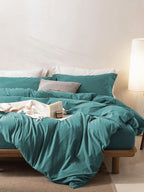 Hotel Soft Microfiber Duvet Cover Set-2000TC Quilt Cover Set & Pillowcases -1 Donna Cover Zipper Closure & 1 x Pillowcases-Breathable Bedding - Wrinkle, Fade, Stain Resistant(Biscay blue,Super King)