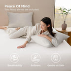Hotel Soft Bed Sheet Set- Bedding Sheets & Pillowcases -Breathable Bedding - Wrinkle, Fade, Stain Resistant-Deep Pocket Flat Fitted Bed Sheet Set(White,Super King)