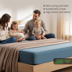 Hotel Quality Fitted Sheet - 1 Piece Fitted Sheet  -Breathable Bedding - Wrinkle, Fade, Stain Resistant- 16inch/40cm Deep Pocket Fitted Bed Sheet-Wrinkle and Fade Resistant,(Ocean,Super King)