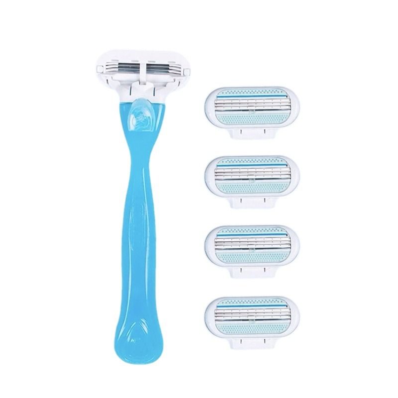 Jiyun Manual Shaving Razor 3 Layer Blade Blue 1 tool holder