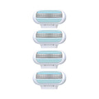 Jiyun Manual Shaving Razor 3 Layer Blade Blue 4 cutter heads