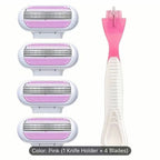 Jiyun Manual Shaving Razor 3 Layer Blade Pink 1 knife holder