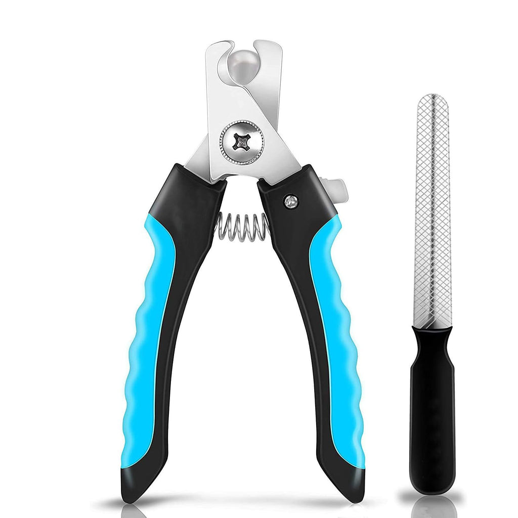 Stainless Steel Pet Nail Clippers for Dogs and Cats Large opp bag Pink and White