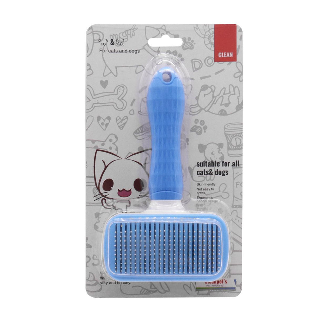 SORADD Pet Comb Stainless Steel Needle Grooming Tool ☛Card packaging Blue