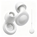 Silicone Earplugs Noise Reduction 28dB Sleep Waterproof Glossy noise-cancelling earplugs white + long silicone cord