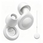 Silicone Earplugs Noise Reduction 28dB Sleep Waterproof Glossy noise-cancelling earplugs white + long silicone cord