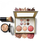 3pcs Baking Makeup Palette-Includes Brush, Facial Powder, Powder Blusher Eye Shadow, Multi-Product Palette for Eyelid Brightening & Face Contouring, for Daily Use or Dating