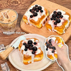 Creative Pearl Toast Slow-Rising Stress-Relieving Toy, Handmade,Soft Stress Relief Desktop Gadget for Office & Home, Adult Hand Tension Relaxer, Fun Squeezing Toy