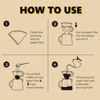 Coffee Filter Paper,100Pcs V60 Cone&50Pcs Hanging Ear Drip, Disposable Natural Unbleached Paper Filters with Pour Over and Drip Coffee Maker