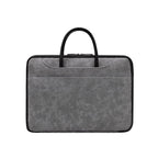 14 Inch PU Leather Laptop Bag, Portable Waterproof Laptop Case, Full Opening and Closing Sleeve Handbag, Briefcase for MacBook Air, Ipad, Business Travel