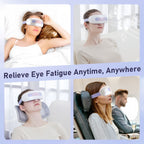 Eye Massager with Nano Mist Moisturising, Dry Eyes, Dark Circles, Heated Eye Mask with 8 Acupoint Massage, Rechargeable Bluetooth Music Eye Care Device for Relaxation Improve Sleeping
