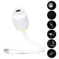 USB-Powered Starry Night Projector Lamp with 6 Interchangeable Slides, Create a Romantic Galaxy Atmosphere for Bedroom, Car, or Party Decor, Touch Control with 3 Brightness Levels (White)