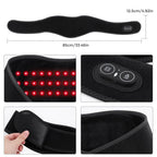Red Light Therapy Heating Massage Wrap – Wireless Cordless Design with 36 LED Lights, 660-850nm Infrared, 3 Heat Levels, 3 Vibration Modes, Rechargeable 3000mAh Battery, for Neck, Shoulders, Waist, Knees, and More (Black)