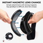 Magnetic Cylindrical Ski Goggles with UV400 Anti-Fog Dual-Lens, Impact-Resistant TPU Frame, Interchangeable Lens for Snow Sports, Includes Protective Case & Black Storage Bag (Green)