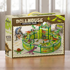 DIY Jurassic Theme Park Building Set for Kids, Creative Dinosaur Arena Toy with Realistic Dinosaurs and Palm Trees, Educational Playset for Ages 3+ to Build and Explore (326PCS, Green)