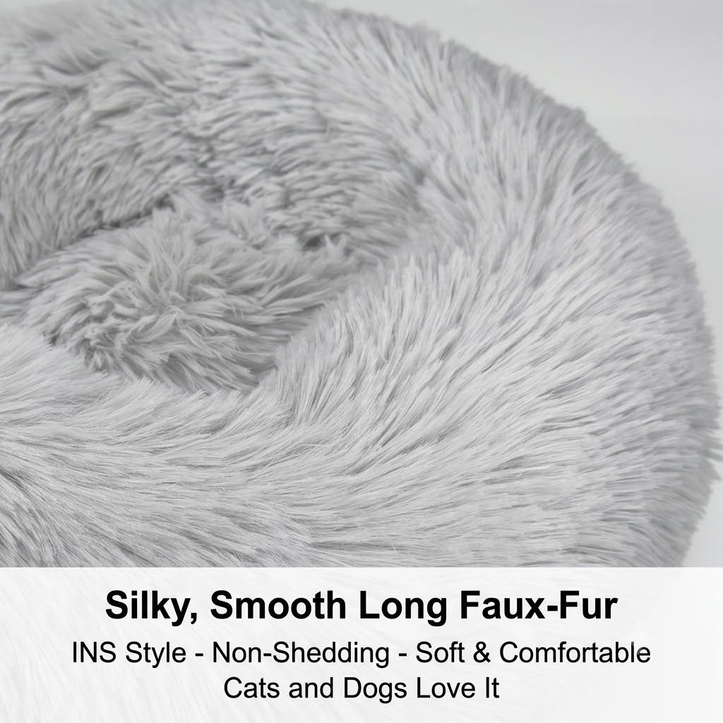 Heated Pet Bed for Cats and Small Dogs, USB-Powered Warmth with 5 Temperature Settings and Timer, Washable Round Cozy Couch for Indoor Comfort (40cm)