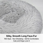 Heated Pet Bed for Cats and Small Dogs, USB-Powered Warmth with 5 Temperature Settings and Timer, Washable Round Cozy Couch for Indoor Comfort (40cm)