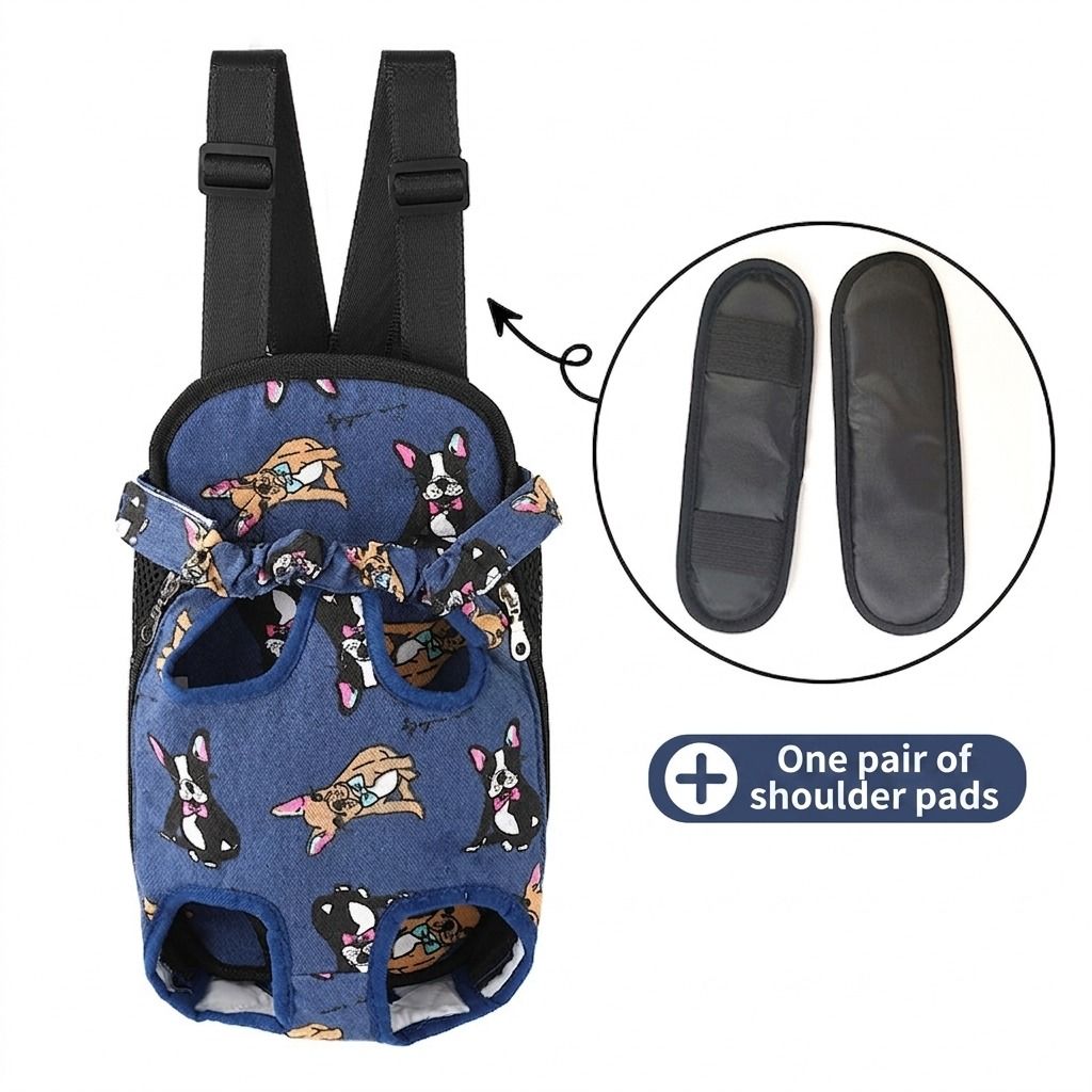 Portable Pet Front Chest Backpack for Small Dogs and Cats – Hands-Free Travel Carrier with Adjustable Straps, Breathable Mesh, and Padded Shoulder Pads for Comfortable Outdoor Adventures (L, DarkGreen)