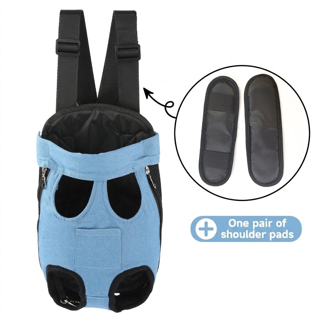 Portable Pet Front Chest Backpack for Small Dogs and Cats – Hands-Free Travel Carrier with Adjustable Straps, Breathable Mesh, and Padded Shoulder Pads for Comfortable Outdoor Adventures (L, DarkGreen)