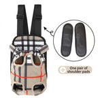 Portable Pet Front Chest Backpack for Small Dogs and Cats – Hands-Free Travel Carrier with Adjustable Straps, Breathable Mesh, and Padded Shoulder Pads for Comfortable Outdoor Adventures (L, Leopardprint)