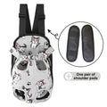 Portable Pet Front Chest Backpack for Small Dogs and Cats – Hands-Free Travel Carrier with Adjustable Straps, Breathable Mesh, and Padded Shoulder Pads for Comfortable Outdoor Adventures (M, Grey)