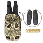 Portable Pet Front Chest Backpack for Small Dogs and Cats – Hands-Free Travel Carrier with Adjustable Straps, Breathable Mesh, and Padded Shoulder Pads for Comfortable Outdoor Adventures (M, Grey)