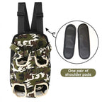 Portable Pet Front Chest Backpack for Small Dogs and Cats – Hands-Free Travel Carrier with Adjustable Straps, Breathable Mesh, and Padded Shoulder Pads for Comfortable Outdoor Adventures (S, Leopardprint)