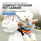 Portable Pet Front Chest Backpack for Small Dogs and Cats – Hands-Free Travel Carrier with Adjustable Straps, Breathable Mesh, and Padded Shoulder Pads for Comfortable Outdoor Adventures (XL, Blue)