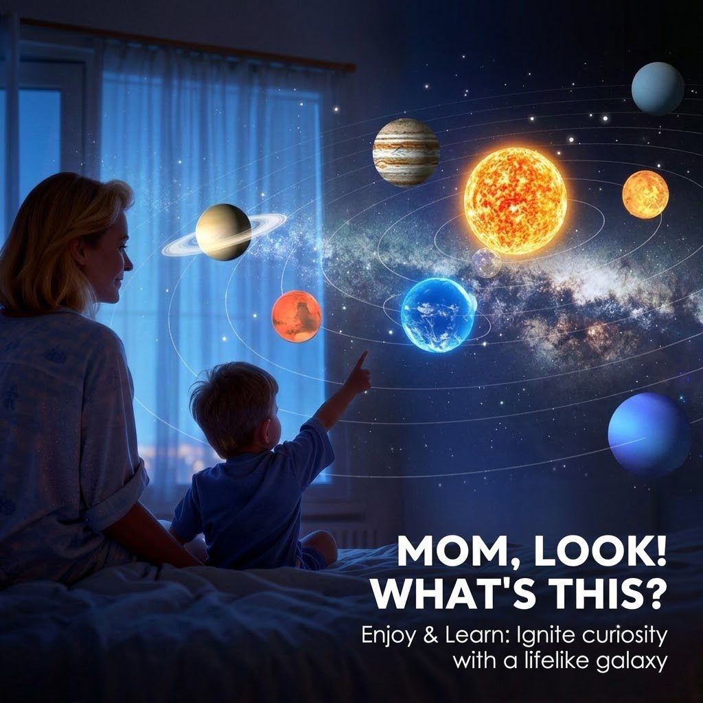 Adjustable Star Projector Lamp with Interchangeable Film Discs – Create a Dreamy Galaxy in Your Room, Perfect for Kids' Astronomy Education, Relaxing Sleep Aid, Romantic Bedroom Decor, and Party Atmosphere Lighting (6pcsCards)