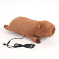 USB-Powered Capybara Plush Heating Pillow – Cute Cartoon Animal Design for Warmth and Comfort, Perfect for Belly, Waist, and Neck Heat Therapy, Ideal as a Cozy Hugging Companion for Home and Office Use (Brown)