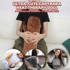 USB-Powered Capybara Plush Heating Pillow – Cute Cartoon Animal Design for Warmth and Comfort, Perfect for Belly, Waist, and Neck Heat Therapy, Ideal as a Cozy Hugging Companion for Home and Office Use (Brown)