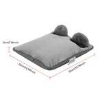 USB-Powered Electric Foot Warmer with 4 Temperature Settings and Timer, Soft Plush Heated Foot Pad for Home Office Travel, Multipurpose Hand Knee Belly Warmer (Grey)