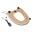USB Heated Toilet Seat Cover with Capybara Design – Soft Plush, Washable, Fast Heating, 5-Level Temperature & Timer Control for Cozy Winter Bathroom Use (Brown)