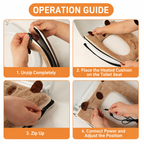 USB Heated Toilet Seat Cover with Capybara Design – Soft Plush, Washable, Fast Heating, 5-Level Temperature & Timer Control for Cozy Winter Bathroom Use (Brown)
