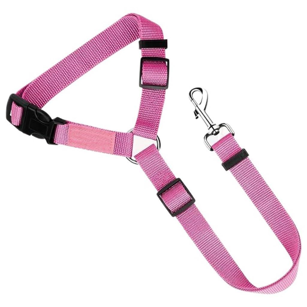 Protect Your Pet on the Road: 2-in-1 Adjustable Dog Car Safety Tether and Leash, 360° Rotating Hook for Cars and SUVs, Secure Your Cat or Dog During Travel (Purple)