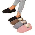 Cozy Winter House Slippers for Women – Thick Fleece-Lined, Slip-On Heel Support, Non-Slip Sole for Warm Indoor Comfort (L(40-41), Pink)