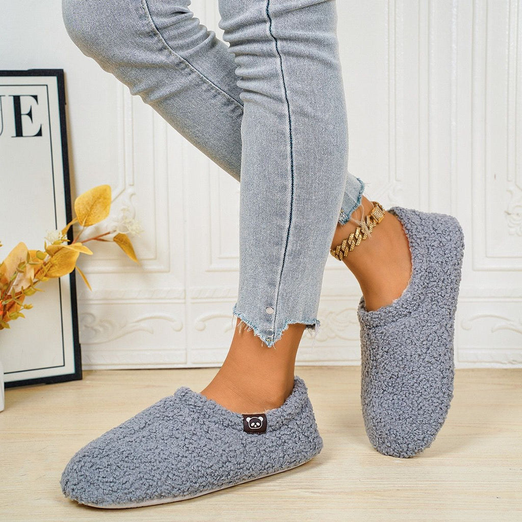 Cozy Winter House Slippers for Women – Thick Fleece-Lined, Slip-On Heel Support, Non-Slip Sole for Warm Indoor Comfort (S(36-37), Pink)