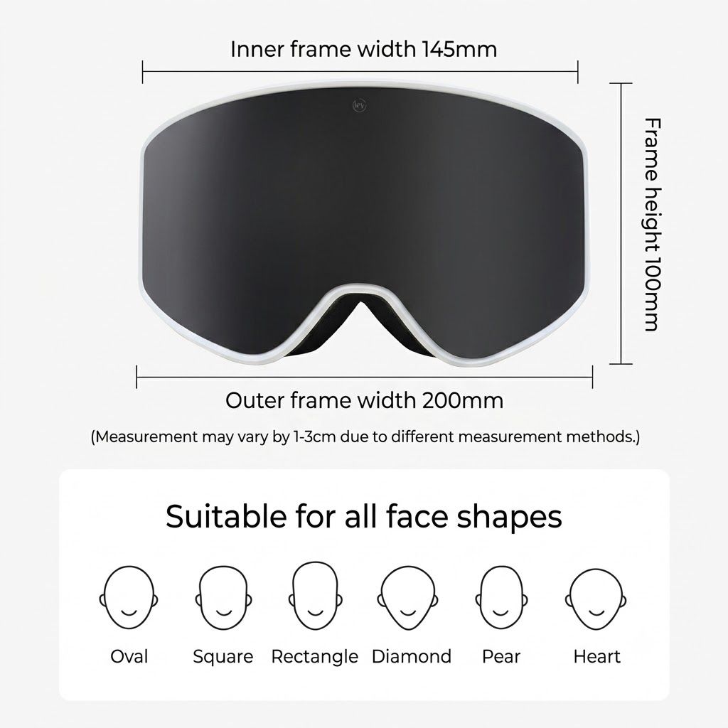 DOTUGE Magnetic Flip-Up Ski Goggles with Dual Frame Design, Anti-Fog HD Lens, Impact-Resistant TPU Frame, and Adjustable Strap for Winter Snow Sports (ObsidianBlack)