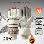 Winter Snow Ski Gloves with Touchscreen Compatibility, Windproof and Waterproof, Thick Fleece Lining, Adjustable Wrist Strap, Ideal for Outdoor Sports and Daily Cold Weather Use (Navy)