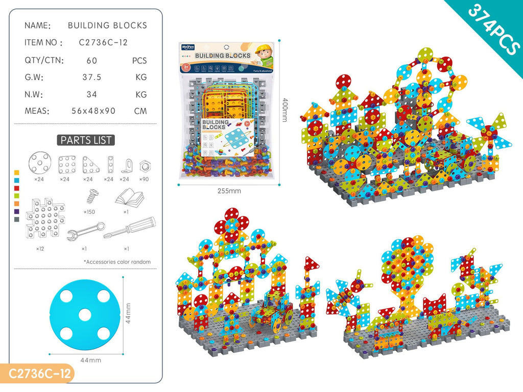 DIY Screw Assembly Building Blocks Set for Kids Ages 3-6 – Creative Educational Toy with Wrench and Screwdriver, Perfect for Parent-Child Interaction and Fine Motor Skills Development (246PCS)