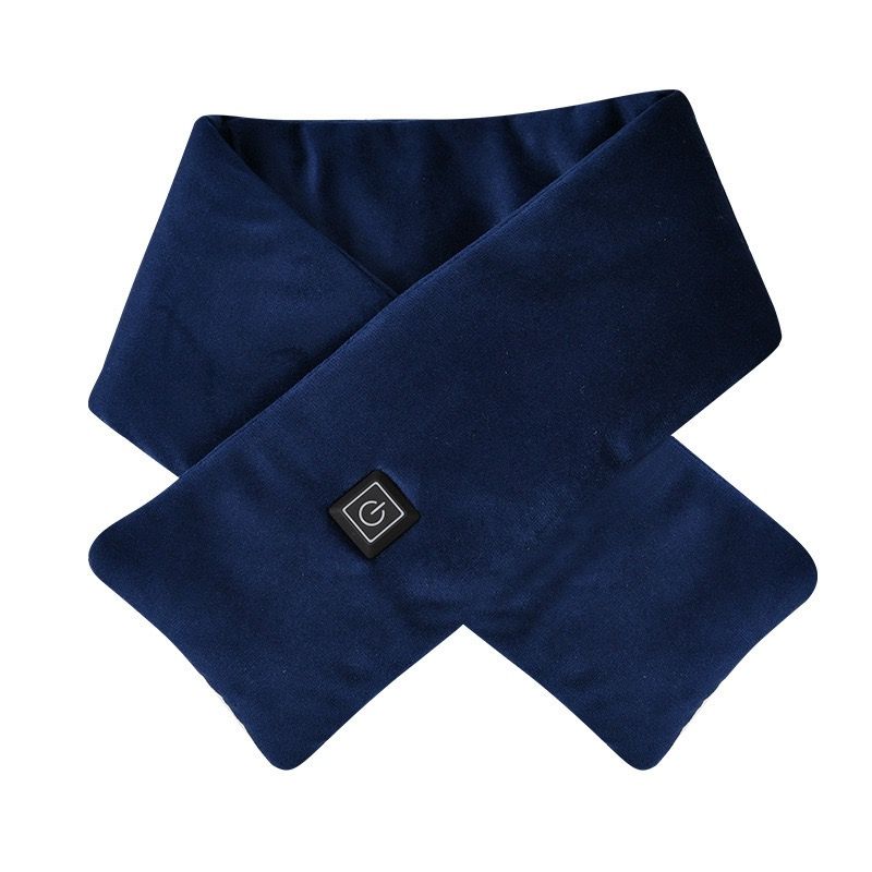 Smart Heated Winter Scarf with USB Power, 3-Temperature Control, Washable Design for Neck Warmth in Office, Home, and Outdoor Camping (Black)