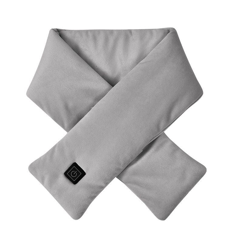 Smart Heated Winter Scarf with USB Power, 3-Temperature Control, Washable Design for Neck Warmth in Office, Home, and Outdoor Camping (Black)
