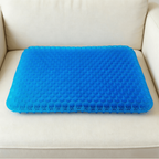 Ultra-Large Honeycomb Gel Seat Cushion – Soft, Breathable, and Cooling Pad for Office Chairs, Wheelchairs, and Home Use – Reduces Sweat and Pressure Discomfort, Lightweight and Adjustable for All-Season Comfort (Blue)