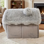 Plush Pet House with Detachable Cushion – Cozy, Warm, and Stylish Indoor Cat or Small Dog Bed – Soft Faux Fur Hideaway with Doorway – Perfect for Year-Round Comfort and Relaxation (M, Brown)