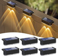 Solar Powered Outdoor Fence Light, Warm White Decorative Garden Rail Light with Auto On/Off, Easy Installation for Patio, Deck, and Yard Illumination (3PCS, WarmLight)