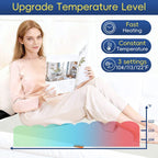USB-Powered Heated Seat Cushion and Throw Blanket, Soft Flannel Fleece, Fast Heating with 3 Temperature Settings, Portable for Home, Office, Outdoor Use (100×40cm)