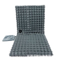 USB-Powered Heated Seat Cushion with Plush Faux Rabbit Fur, Anti-Slip Base, and Foldable Backrest – Ideal for Office Chairs, Car Seats, and Outdoor Camping Chairs in Rock Gray, Cherry Pink, and Fallen Yellow. (90×45×4cm, Grey)
