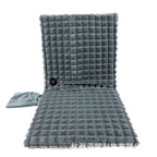 USB-Powered Heated Seat Cushion with Plush Faux Rabbit Fur, Anti-Slip Base, and Foldable Backrest – Ideal for Office Chairs, Car Seats, and Outdoor Camping Chairs in Rock Gray, Cherry Pink, and Fallen Yellow. (90×45×4cm, Pink)